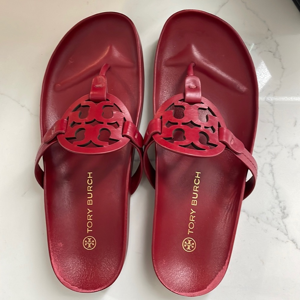 Tory Burch Red Cloud Miller Sandals sz 10